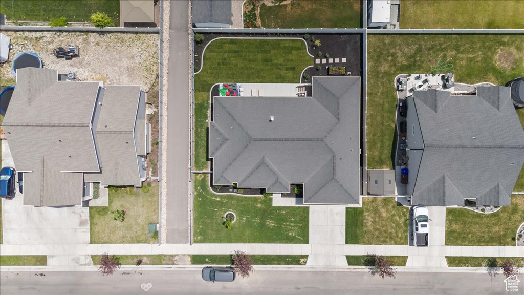 Aerial view of residential area