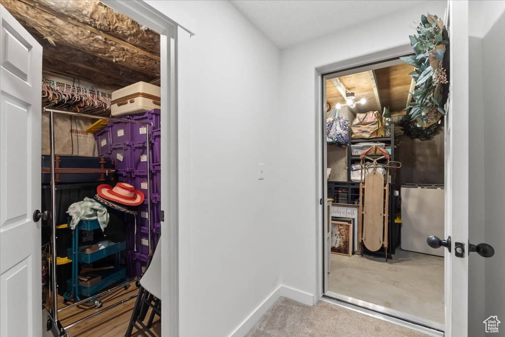 Corridor with baseboards