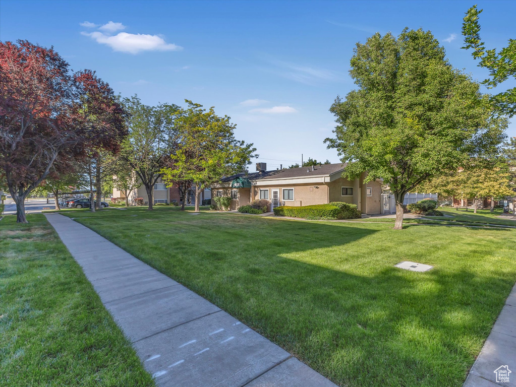View of community with a lawn
