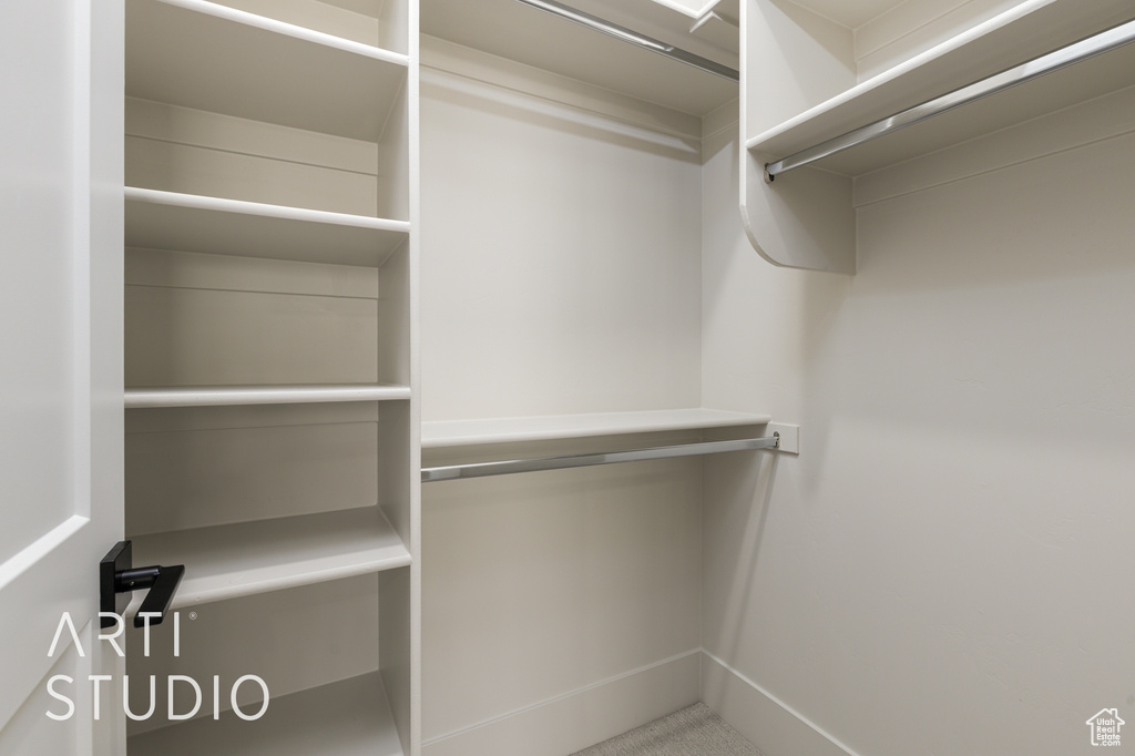 View of walk in closet