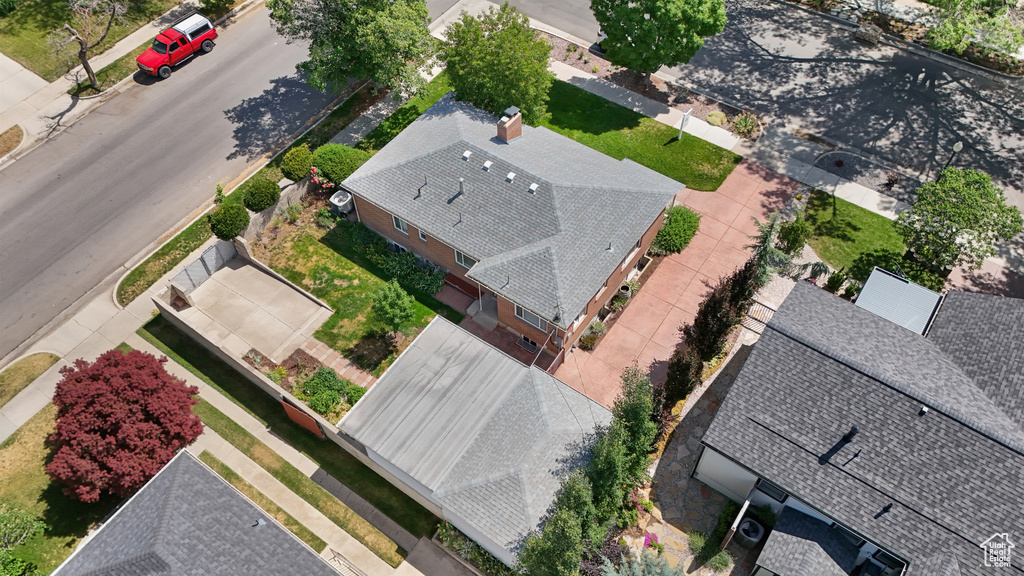 View from above of property