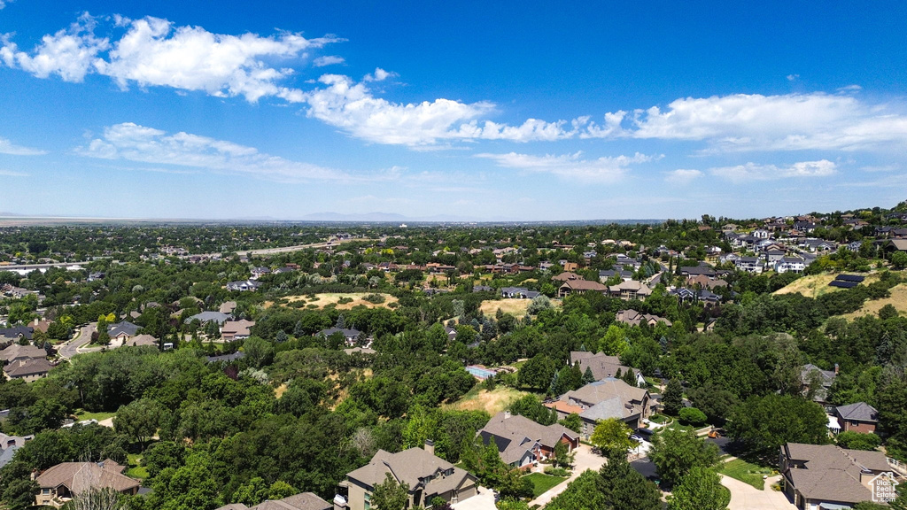 Aerial view of residential area