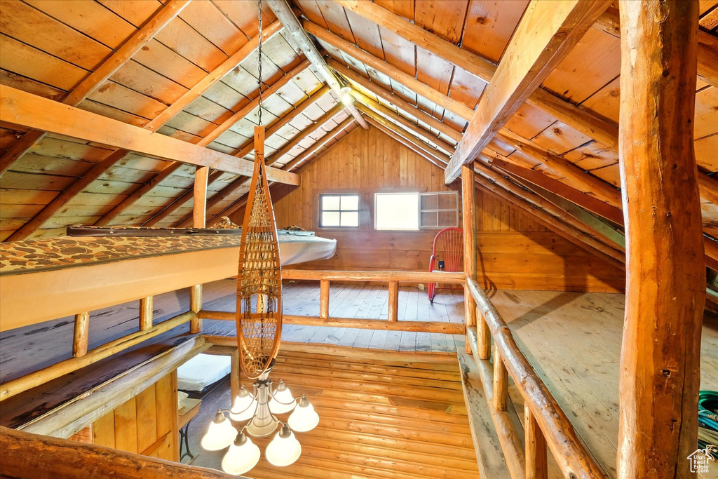 View of unfinished attic