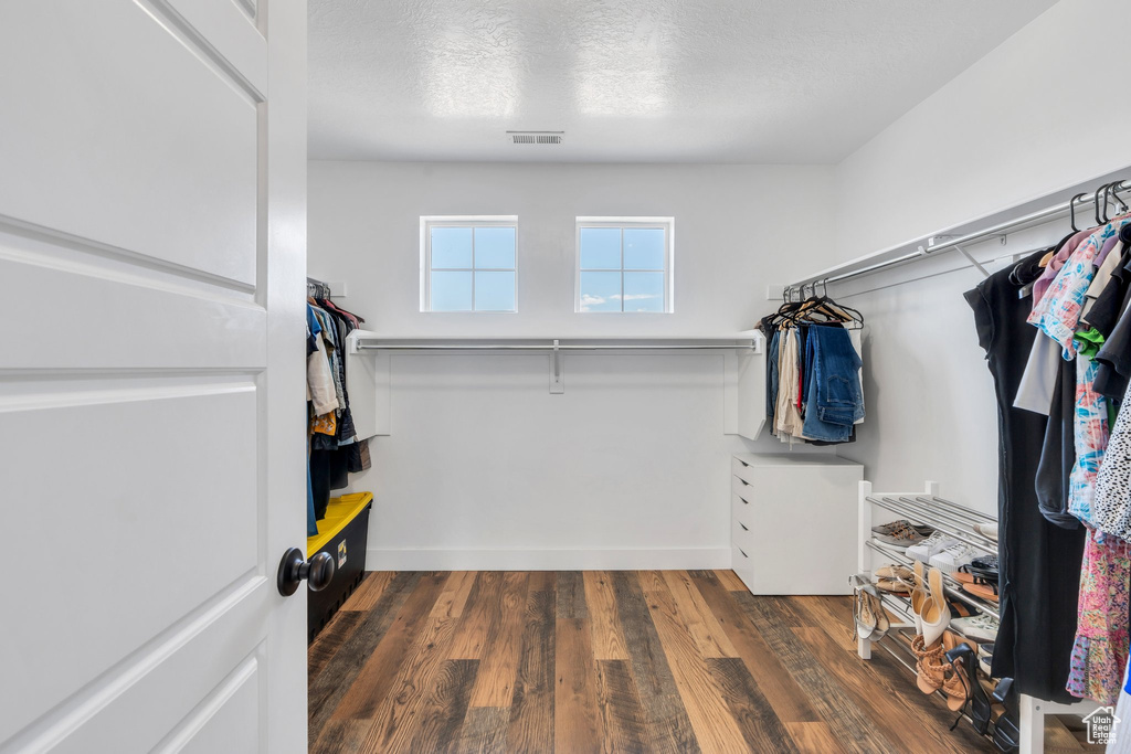 Spacious closet featuring wood finished floors