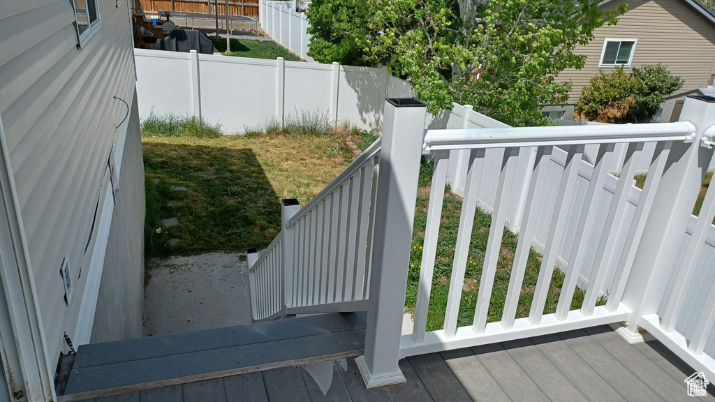View of wooden deck