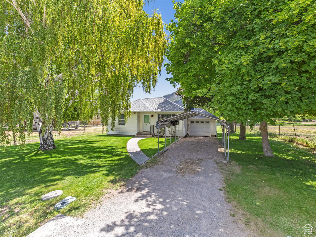 View of front of home with driveway