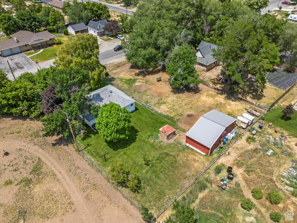 Aerial view of residential area