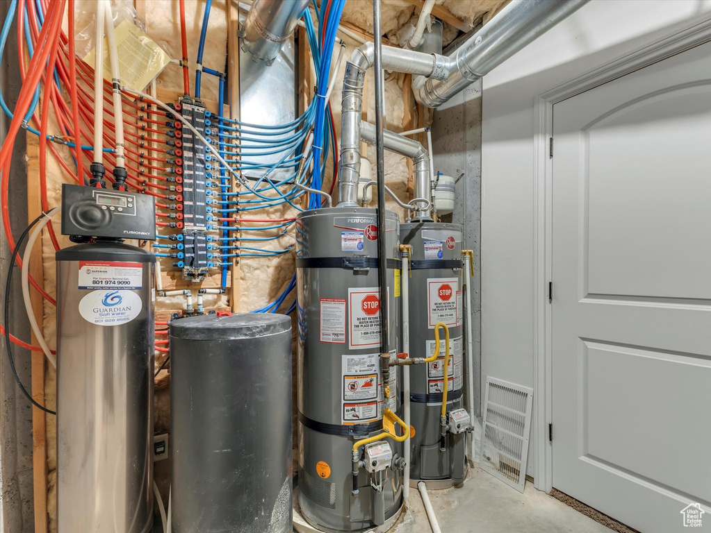 Utilities with secured water heater