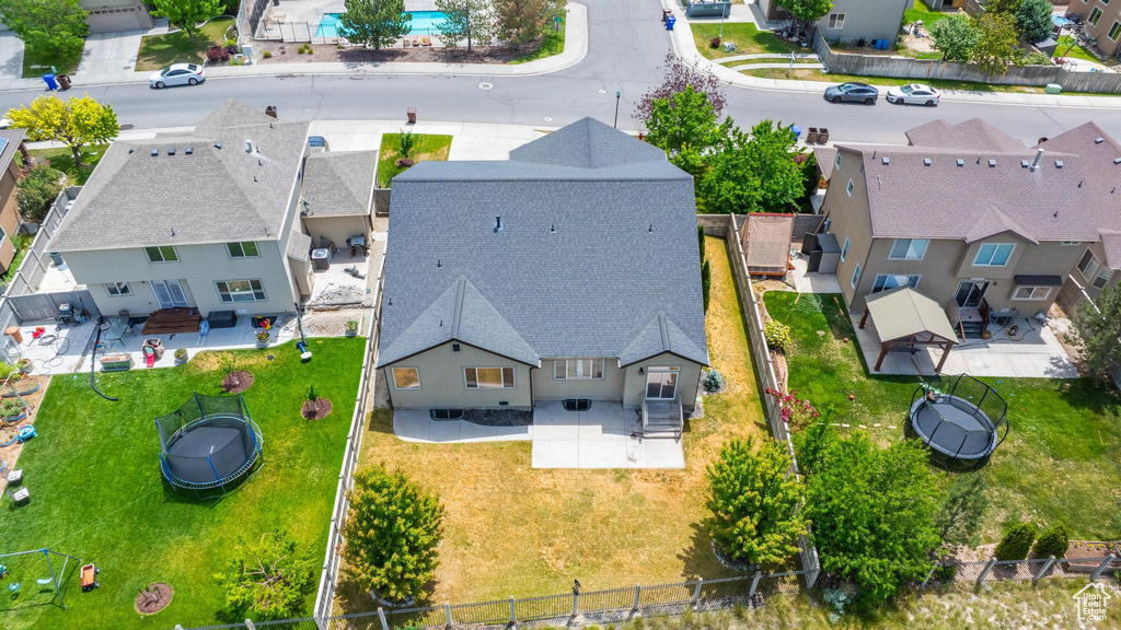 Aerial view of residential area
