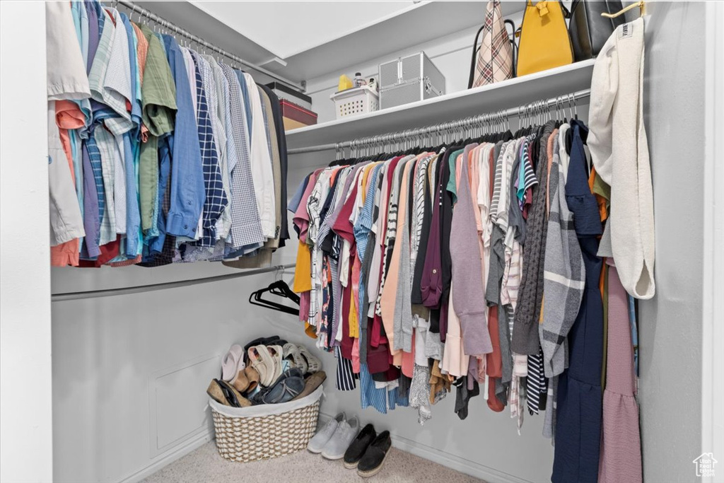View of spacious closet