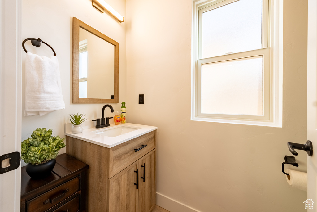 Bathroom featuring vanity