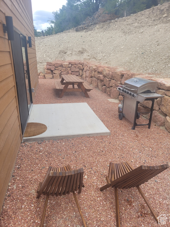 View of patio / terrace with a grill