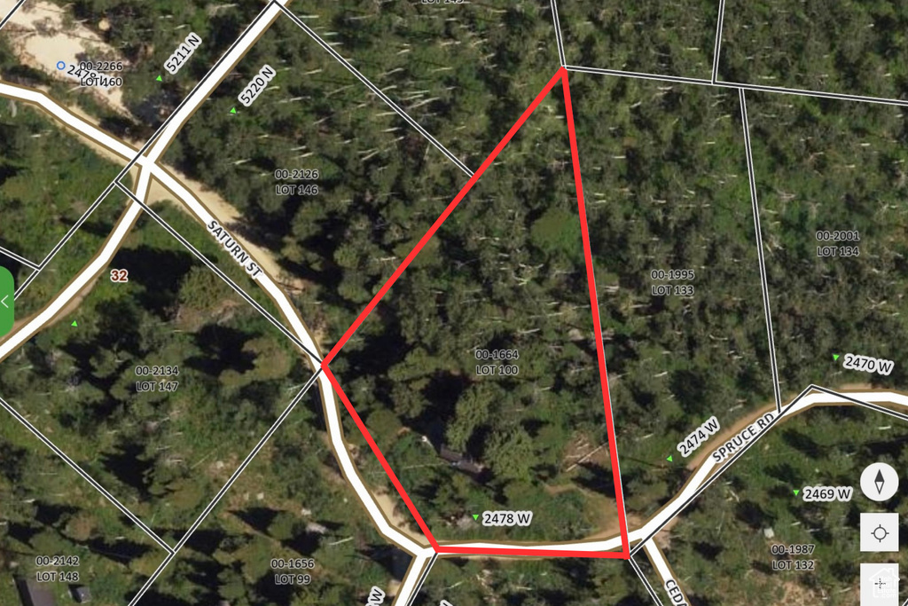 Map / location with property boundaries highlighted