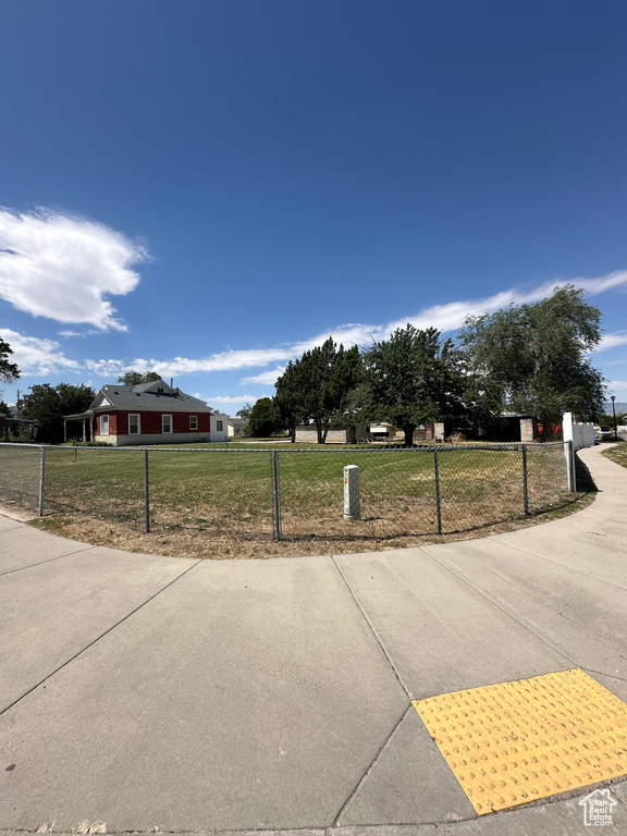 View of concrete driveway