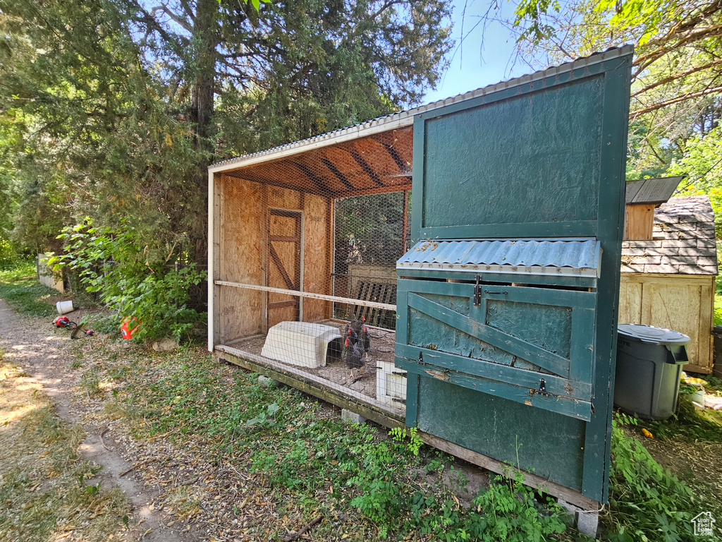 View of poultry coop
