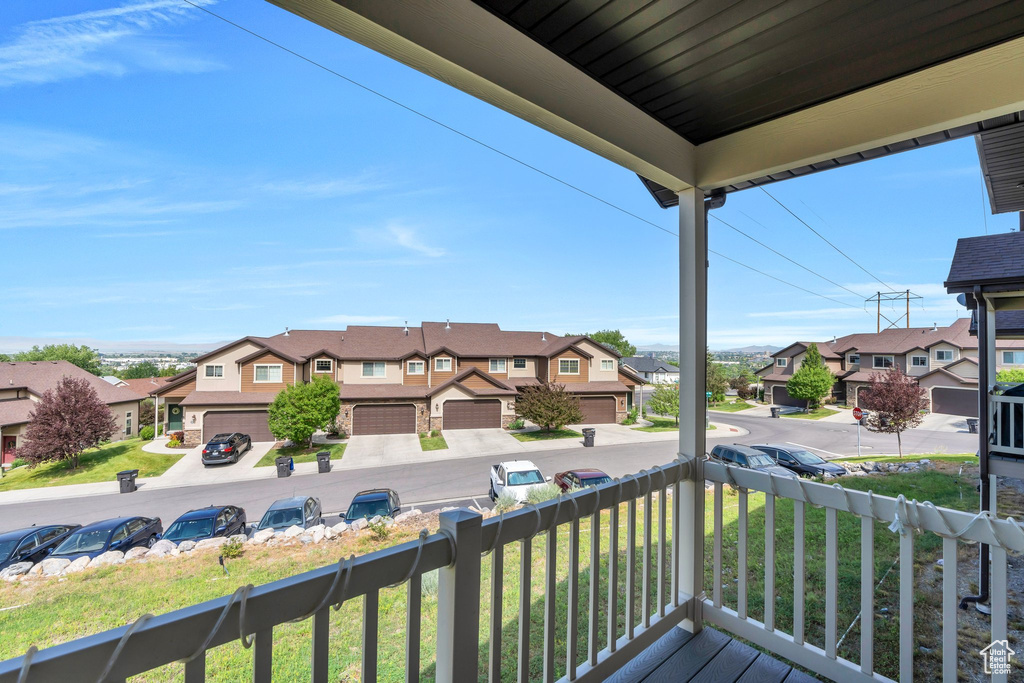 Balcony with a residential view