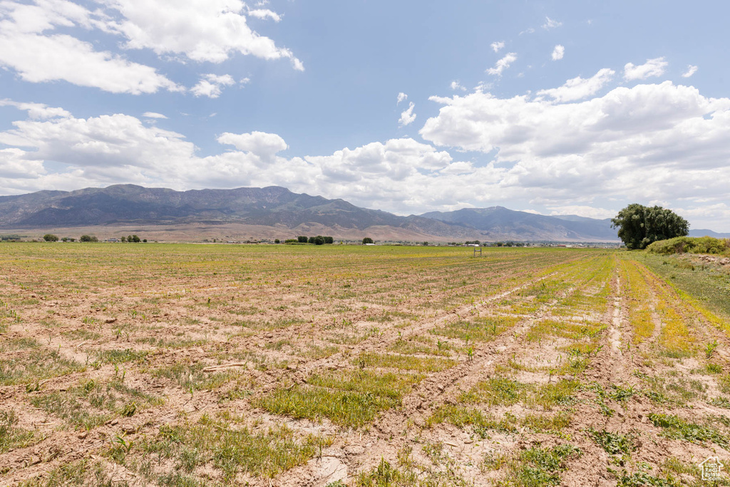 Mountain view with rural landscape