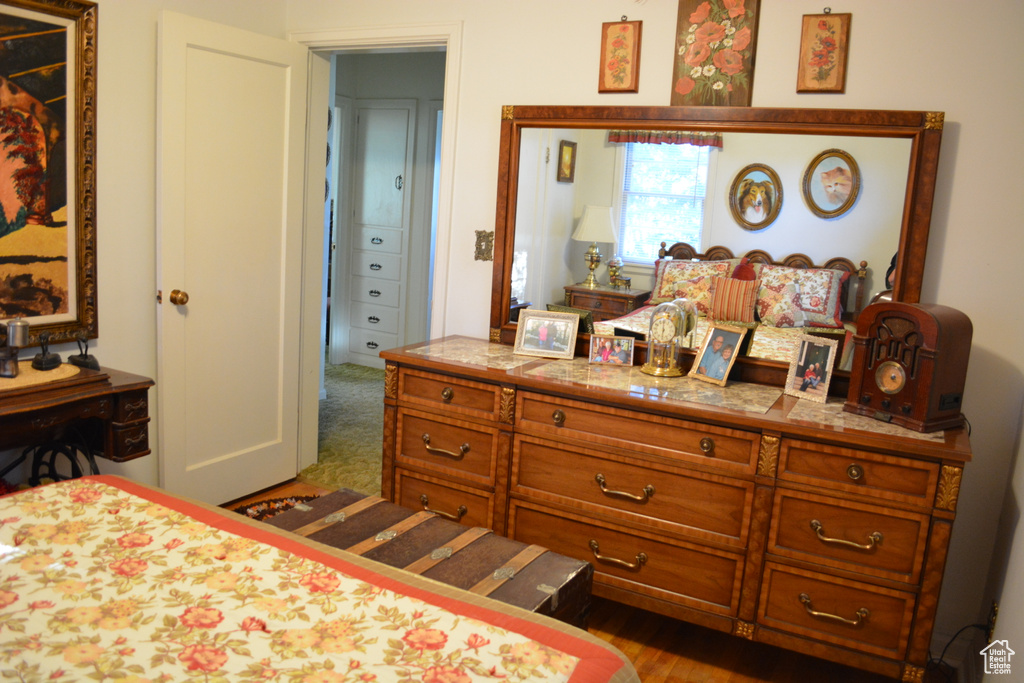 Bedroom featuring wood finished floors