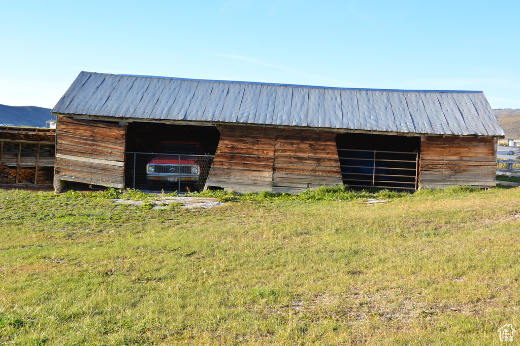 View of pole building