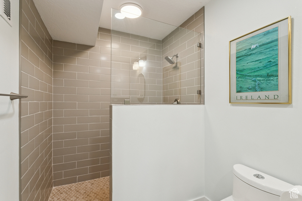 Bathroom with a walk in shower