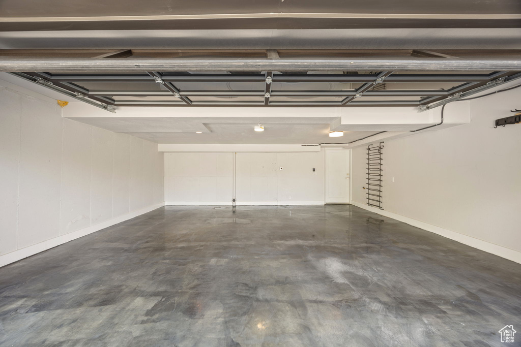 Garage with baseboards