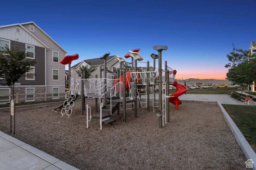 View of playground at dusk