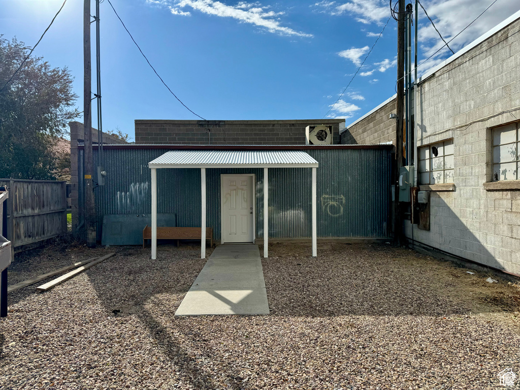 Rear view of property