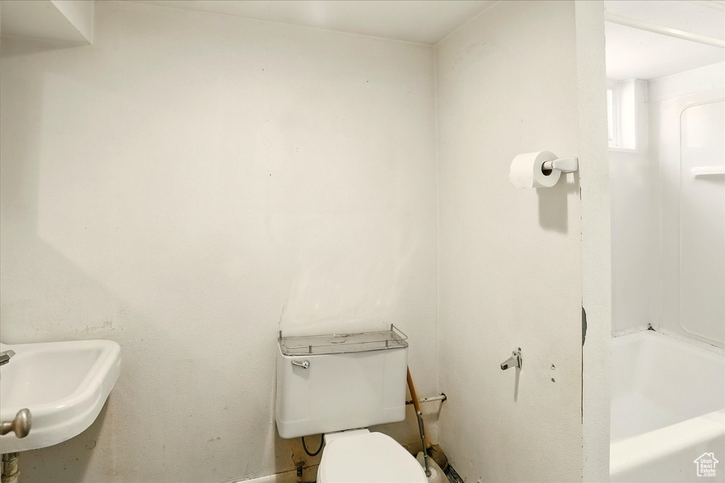 Bathroom with toilet and a sink