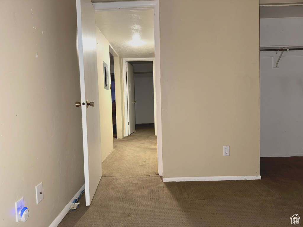 Corridor with carpet floors
