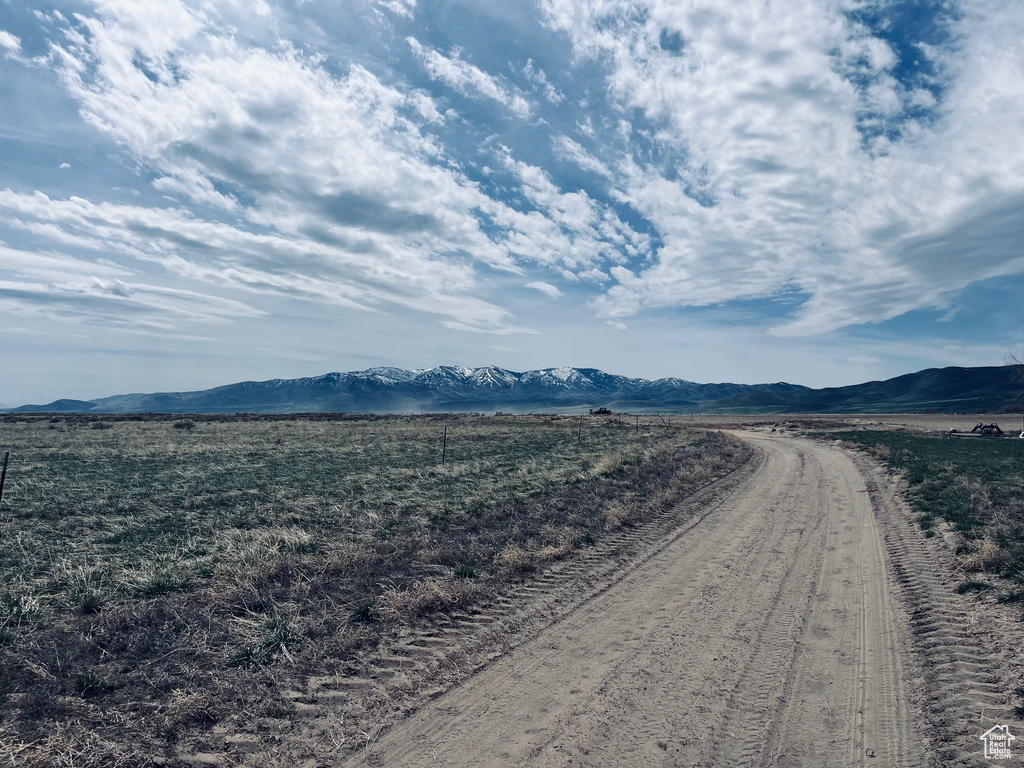 Mountain view with rural landscape