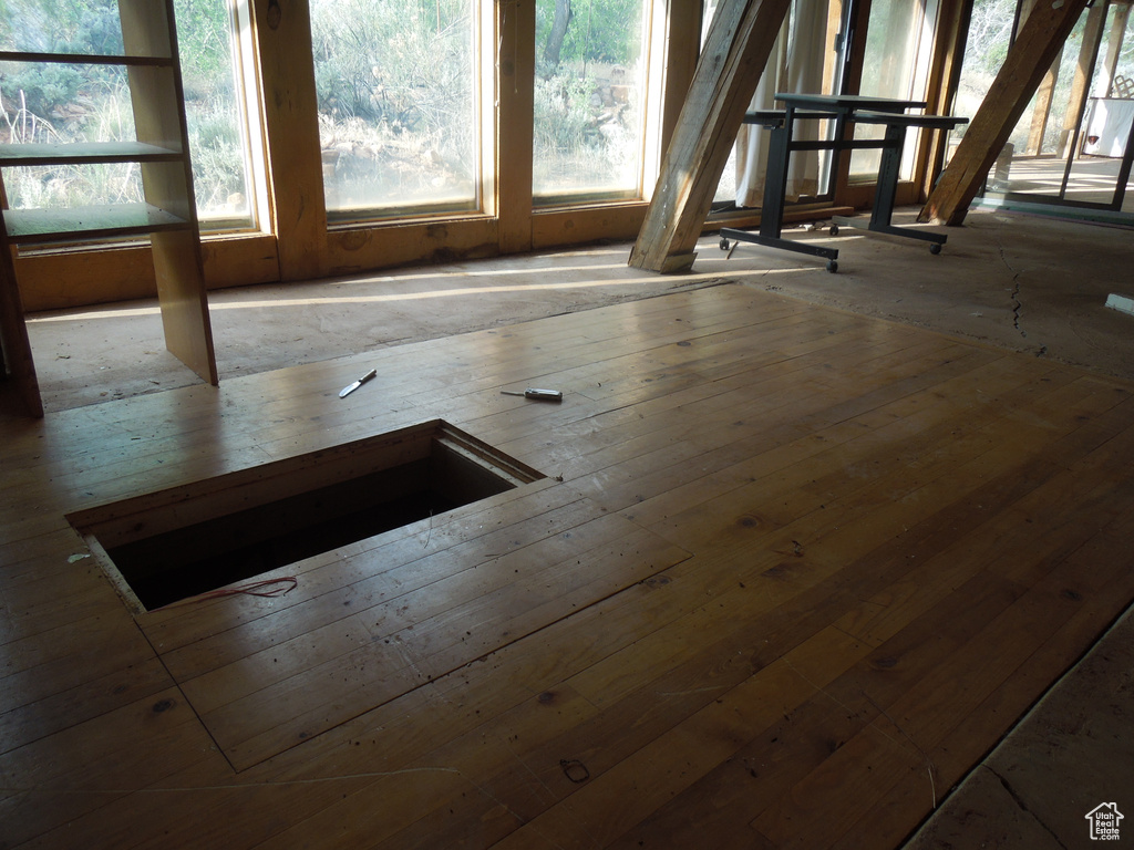 Detailed view of wood finished floors