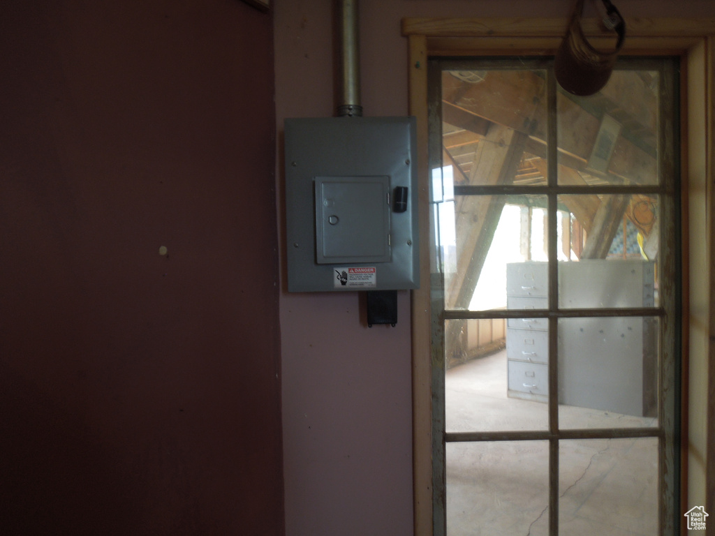 Detailed view of electric panel