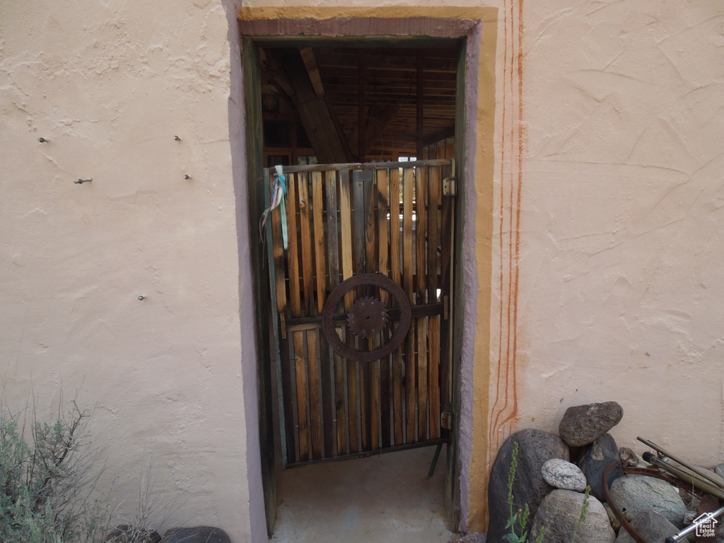 Exterior view of stucco siding