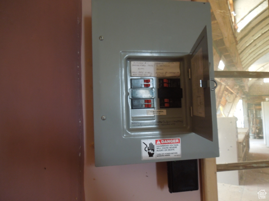 Detailed view of electric panel