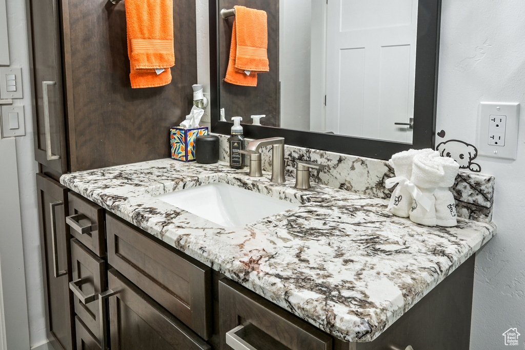 Bathroom featuring vanity