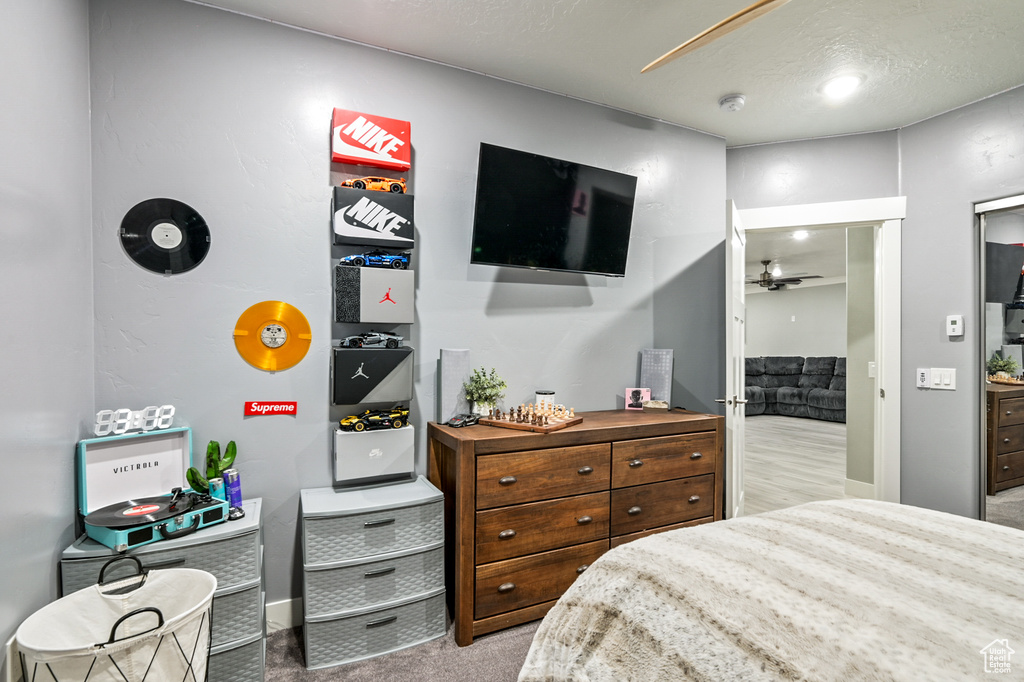View of carpeted bedroom