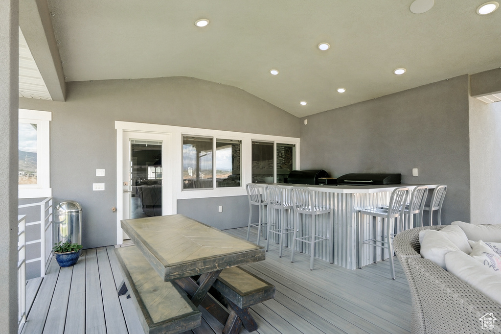 Deck featuring outdoor lounge area