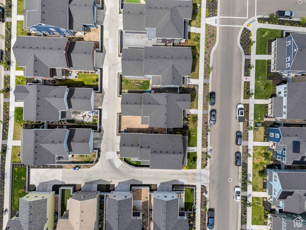 Aerial view of residential area