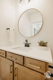 Bathroom featuring vanity