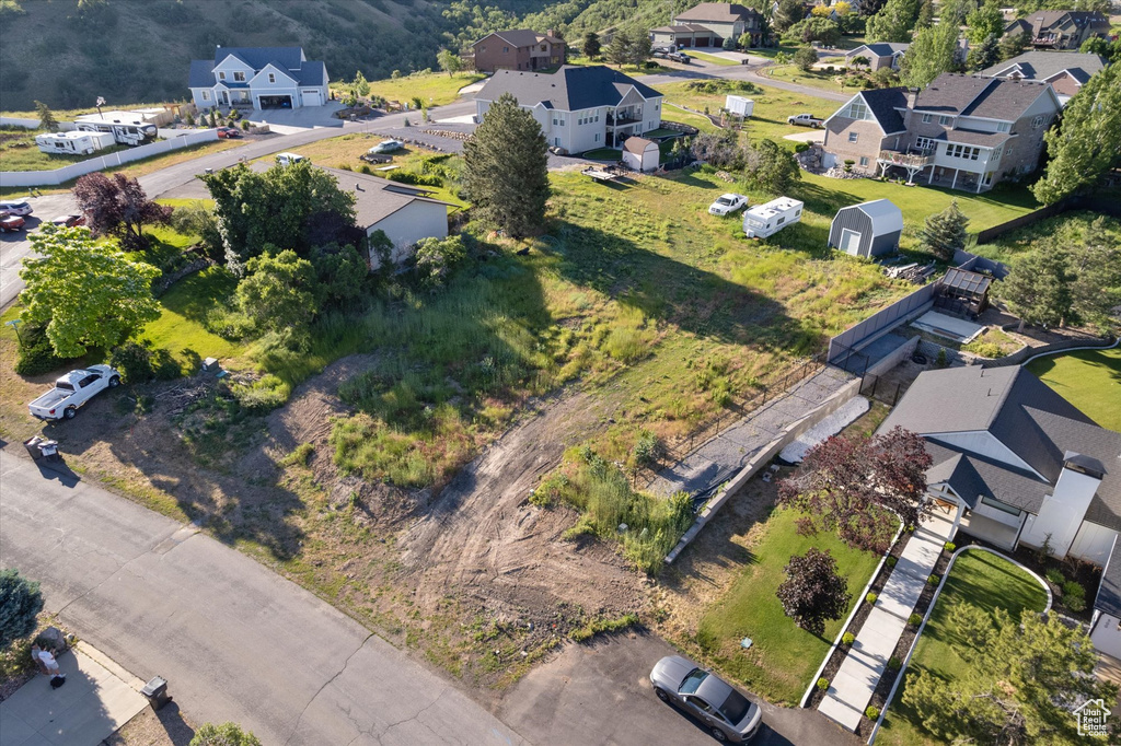 Aerial view of residential area