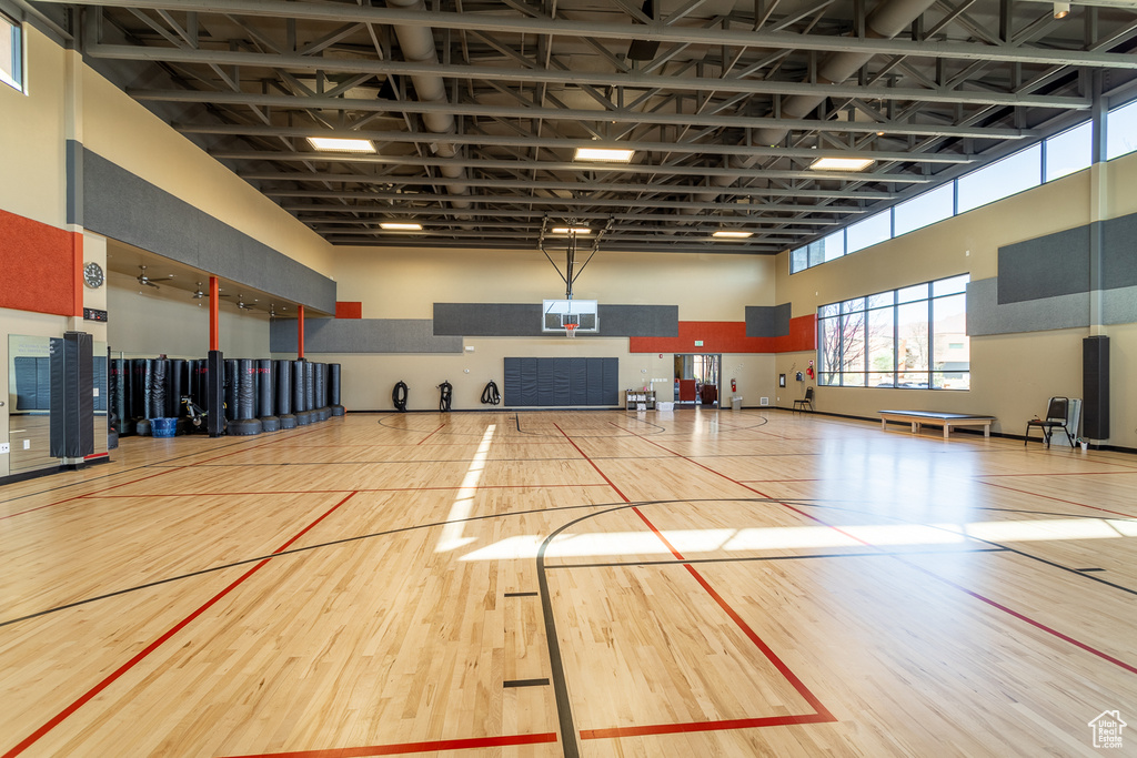 View of basketball court featuring community basketball court