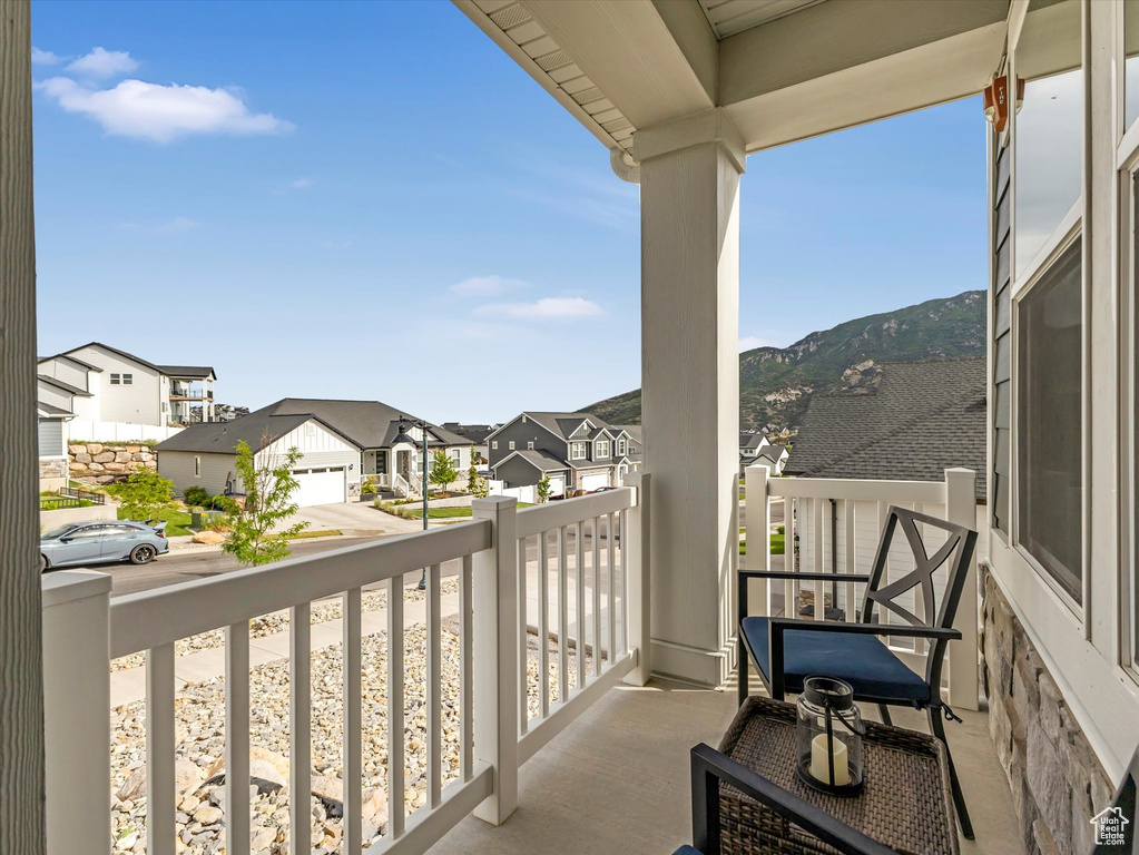 Balcony with a residential view