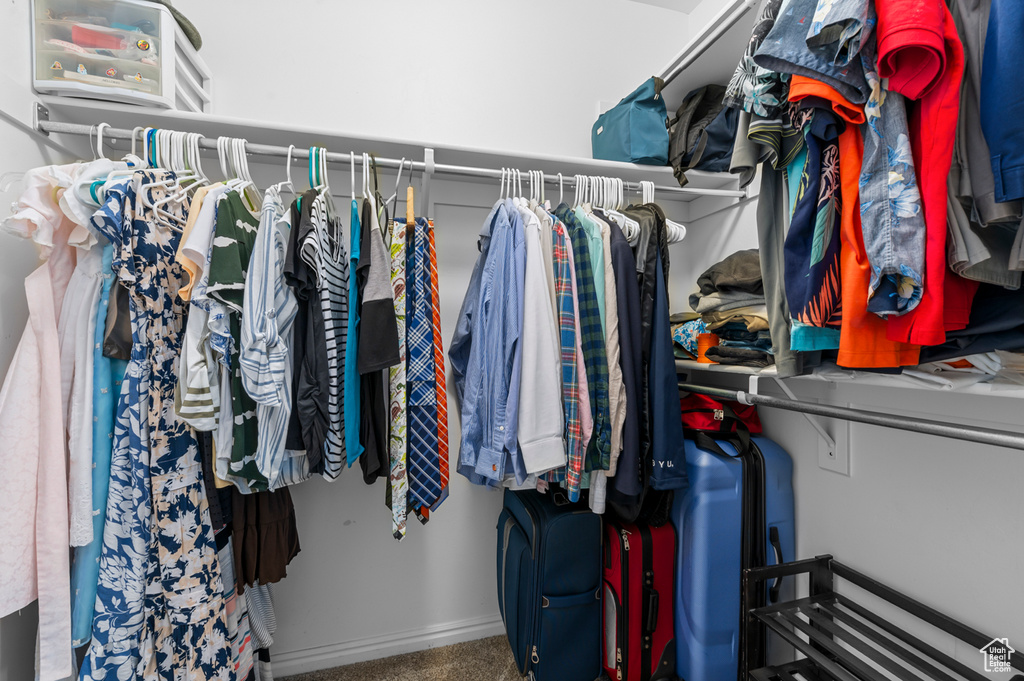 View of walk in closet