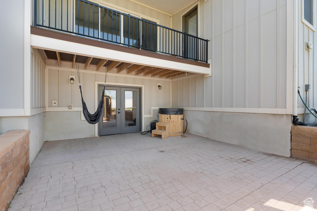 Patio / terrace with french doors and a patio