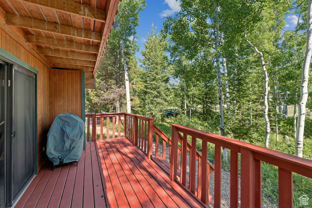 Deck with grilling area