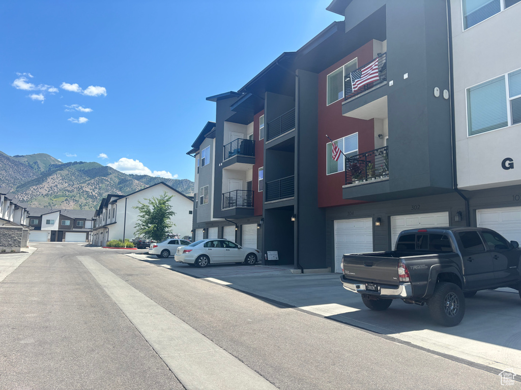 View of asphalt road with a mountain view