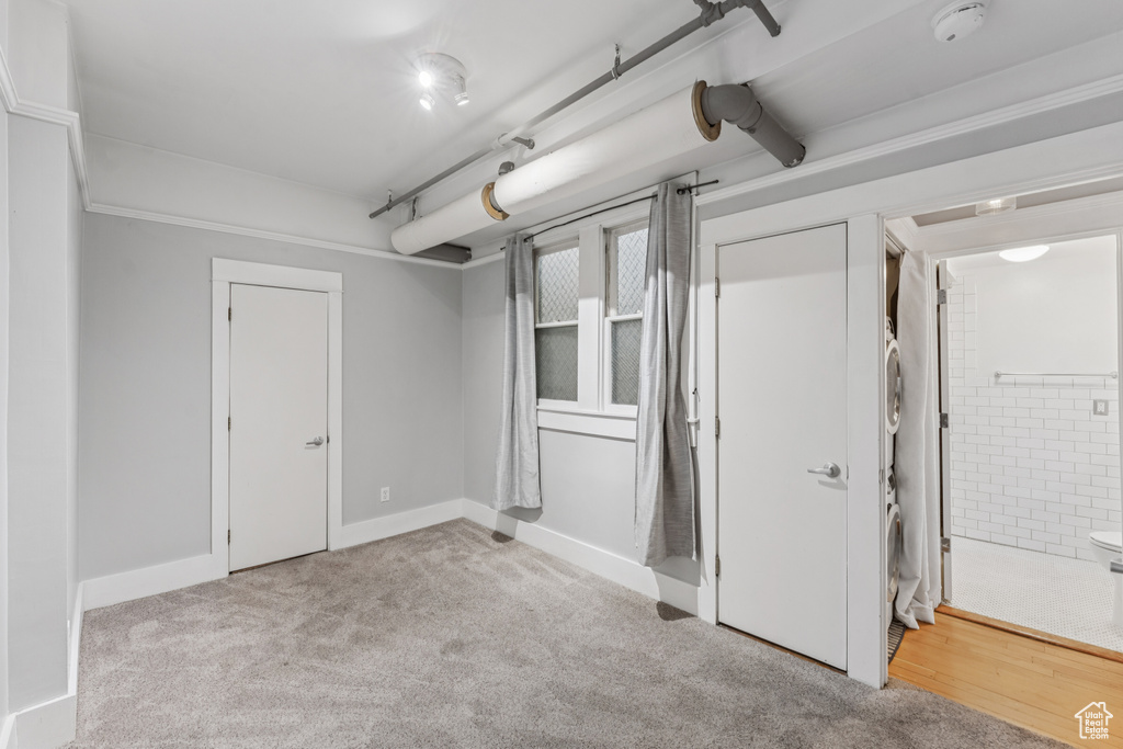 Garage with baseboards