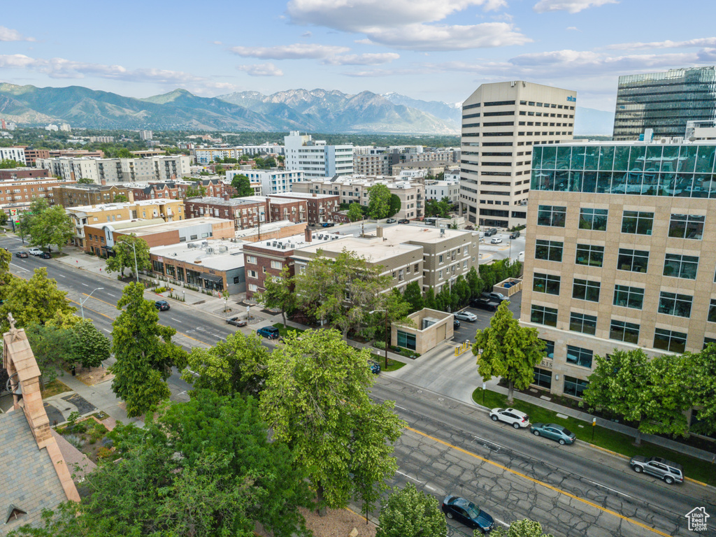 View of city featuring a mountainous background