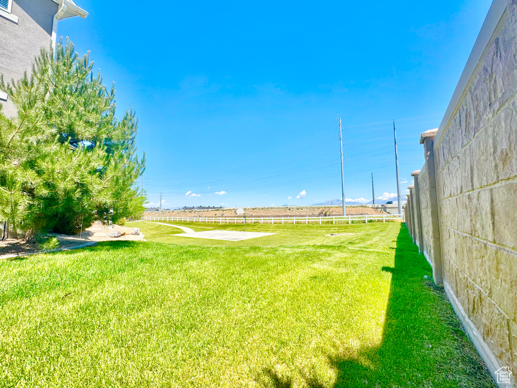View of yard featuring a view of rural / pastoral area