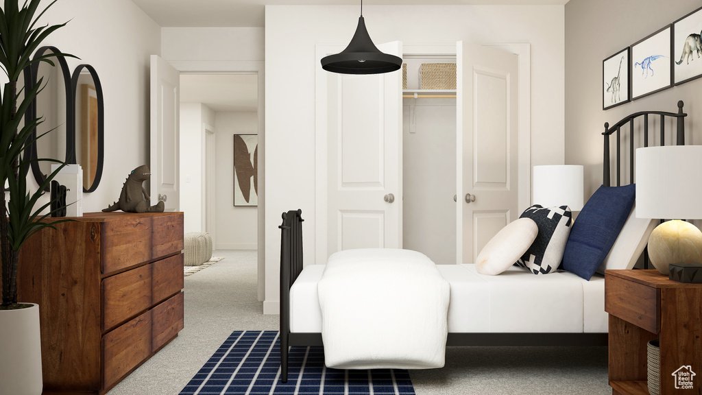 View of carpeted bedroom